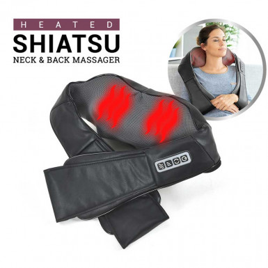 Heated Shiatsu Massager - shiatsu massage for neck, shoulders and back with heating function
