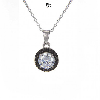 Set in sterling silver with black and white Zircon stones (01-2113)