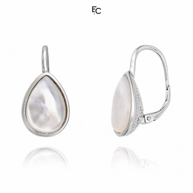 Sterling Silver Earrings with Mother of Pearls (IS00055-02-1476)