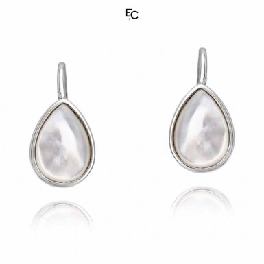 Sterling Silver Earrings with Mother of Pearls (IS00055-02-1476)