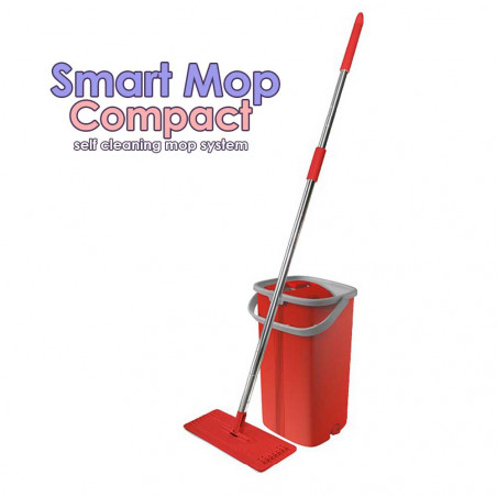 Smart Mop Compact - mopping system with 2 separare recipients and microfiber heads