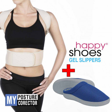 Promo Pack: My Posture Corrector + Happy Shoes Gel Slippers