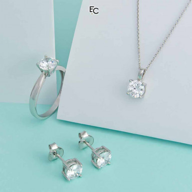 Set in sterling silver with Zircon stones (01-2491WHT)